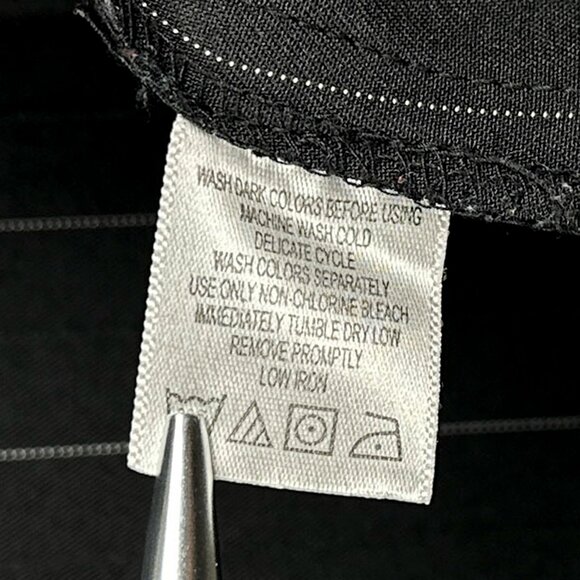 Chelsea Studio Black Pinstripe Long Blazer Coat 18T - ONLY THE COAT (No Pants) - Picture 8 of 11